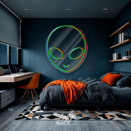 Alien UFO Model – LED Spaceship Light, Sci-Fi Room Decor, Unique Space Collectible, Light-Up Sci-Fi Decor, Space Gift