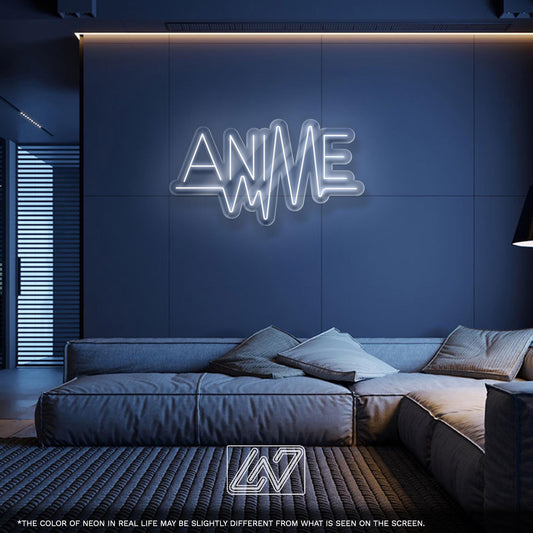 ANIME LED Neon Sign – Electric pulse-style wall light for anime lovers, perfect for bedrooms, gaming setups, or otaku-themed interiors