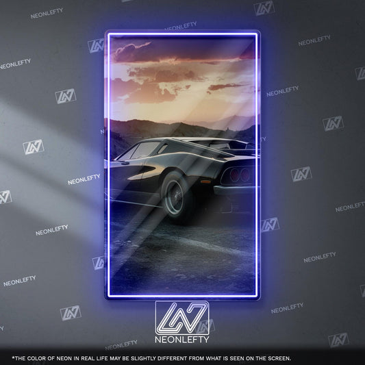 Ford GT Neon Sign - Iconic American supercar wall art for garage, man cave, office or gaming room with bold racing and motorsport vibes