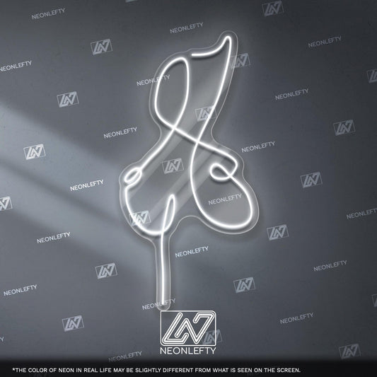 Female Body Neon Sign - Minimalist one line art of female form, elegant and modern wall decor for bedroom, studio, beauty salon or art space