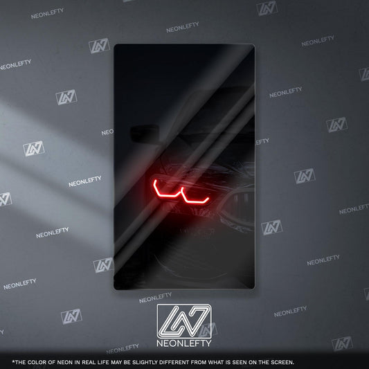 BMW M Performance Neon Sign - Aggressive front view wall art inspired by modern performance design, perfect for garage, man cave or car room