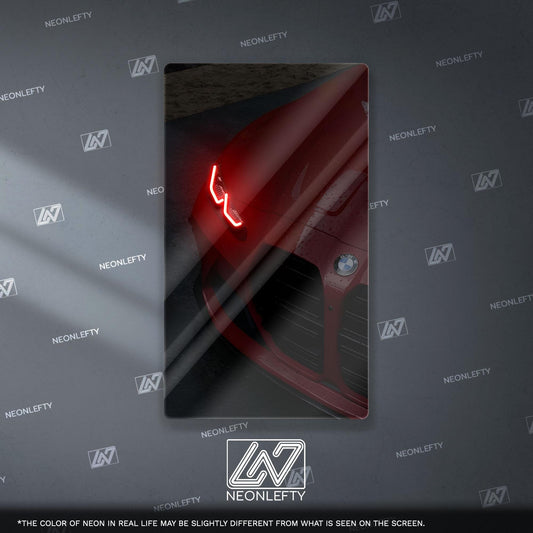 BMW M Performance Neon Sign - Aggressive front view wall art inspired by modern performance design, perfect for garage, man cave or car room