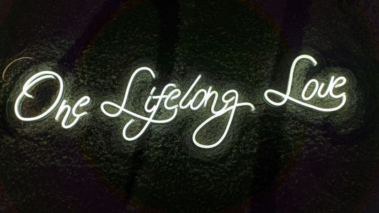 One Lifelong Love - Wedding Neon Sign, LED Neon Sign, Custom Wedding Sign, Wedding Decor, Wedding Ceremony, Personalized Sign, Wall Decor