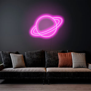 Saturn Planet - LED Neon Sign, Mutlicolour Neon Light Sign (LED), light decoration, Saturn Light, Kids room, Neon Jupiter, Neon wall mount