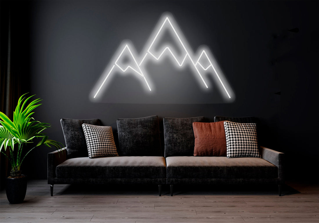 Mountain Tops - LED Neon Sign,Mountain led sign,Mountain led light,Mountain wall decor,Neon sign mountain,Neon sign wall art,Neon sign wall