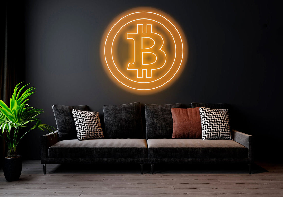 Bitcoin - LED Neon Sign, Bedroom neon sign, Crypto neon sign, Neon Lights, Crypto