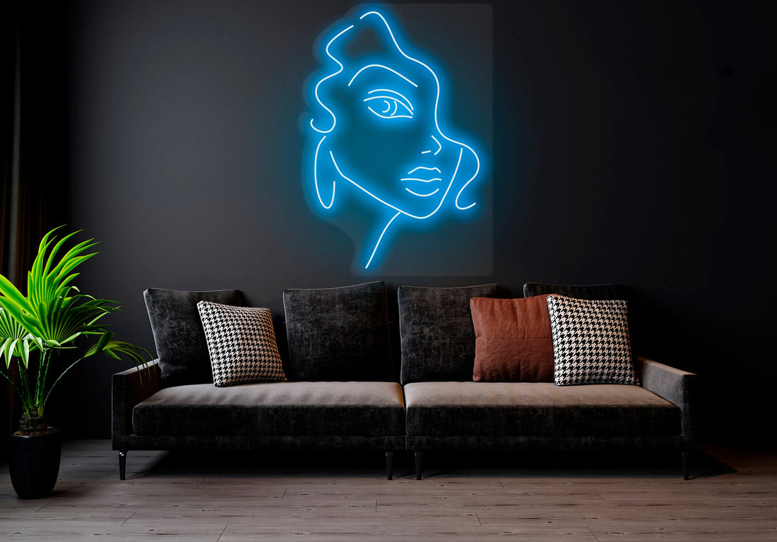 Woman Face - LED Neon Sign , Home Interior Decor, Neon Lights, Bedroom neon sign, Neon sign wall decor