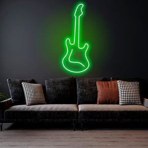 Guitar - LED Neon Sign , Home Interior Decor, Neon Lights, Bedroom neon sign, Neon sign wall decor