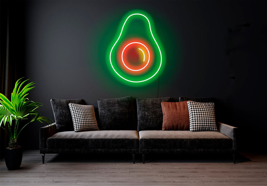 Avocado - LED Neon Sign, Wall Neon Decor, Custom Bedroom Decor, Led Neon Sign Avocado, Wall Hanging,Neon Light, Gift Vegan, Interior Design