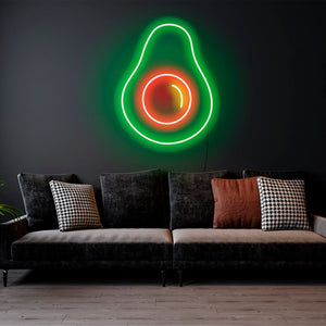 Avocado - LED Neon Sign, Wall Neon Decor, Custom Bedroom Decor, Led Neon Sign Avocado, Wall Hanging,Neon Light, Gift Vegan, Interior Design