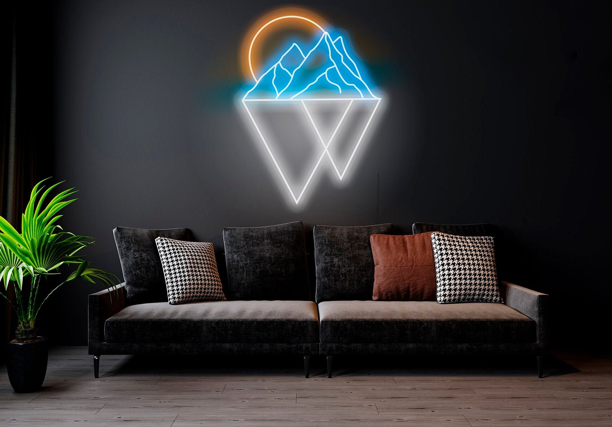 Mountains - LED Neon Sign, Interior Decor, Room decor, Wall Decor, Custom Sign, Neon For Home