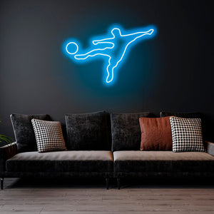 Soccer player - LED Neon Sign, Footballer wall decor Sport led neon sign Decor for kids room Sport signs Unbreakable neon sign