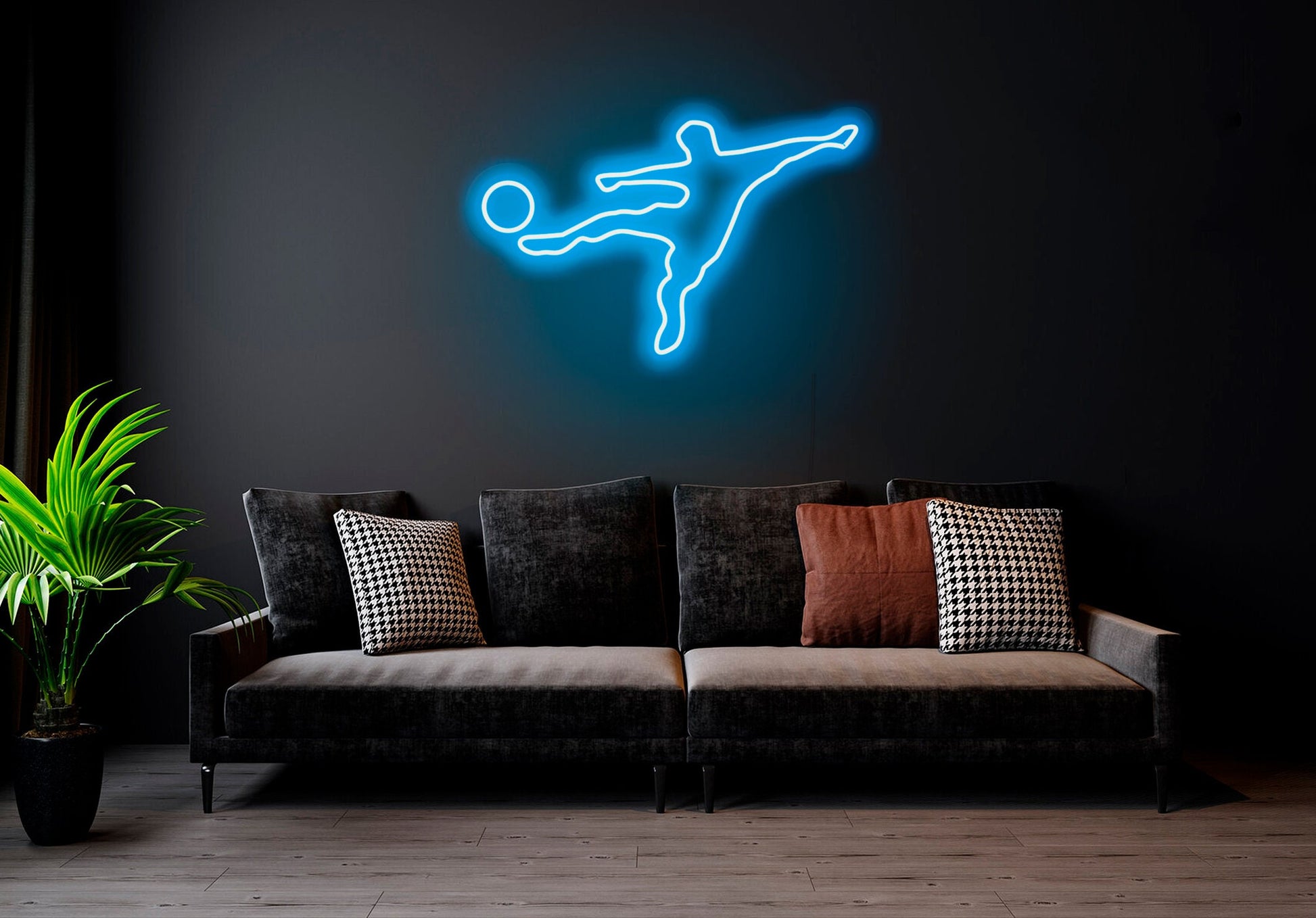 Soccer player - LED Neon Sign, Footballer wall decor Sport led neon sign Decor for kids room Sport signs Unbreakable neon sign