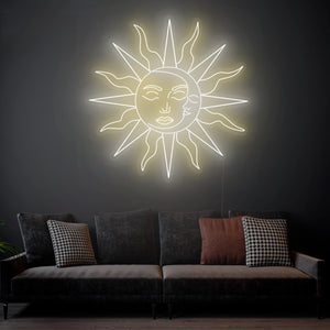 Sun and Moon - LED Neon Sign, Interior Decor, Room decor, Wall Decor, Custom Sign, Neon For Home