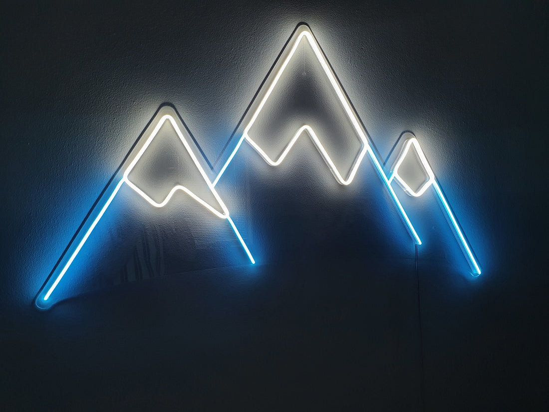 Mountain Tops - LED Neon Sign,Mountain led sign,Mountain led light,Mountain wall decor,Neon sign mountain,Neon sign wall art,Neon sign wall