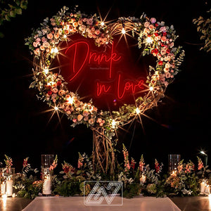 Drunk in Love - Custom Neon Sign, Wedding Neon sign, Bride, Party, Flex Led Custom,Neon Art Decoration, Decor Sign