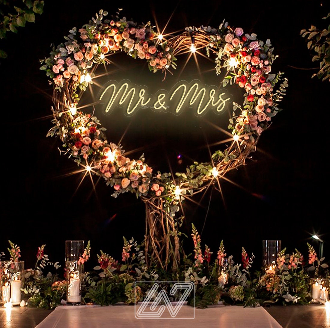 Mr. & Mrs. - Wedding Custom Neon Sign Flex Led Neon Light Sign Bride Engagement Party Custom Neon Sign Room Decoration