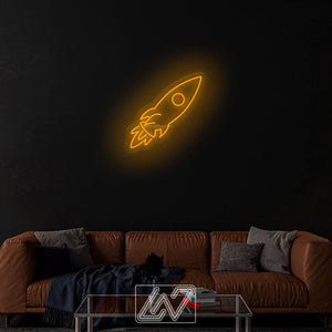 Rocketship - LED Neon Sign, Interior Decor, Room decor, Wall Decor, Custom Sign, Neon For Home
