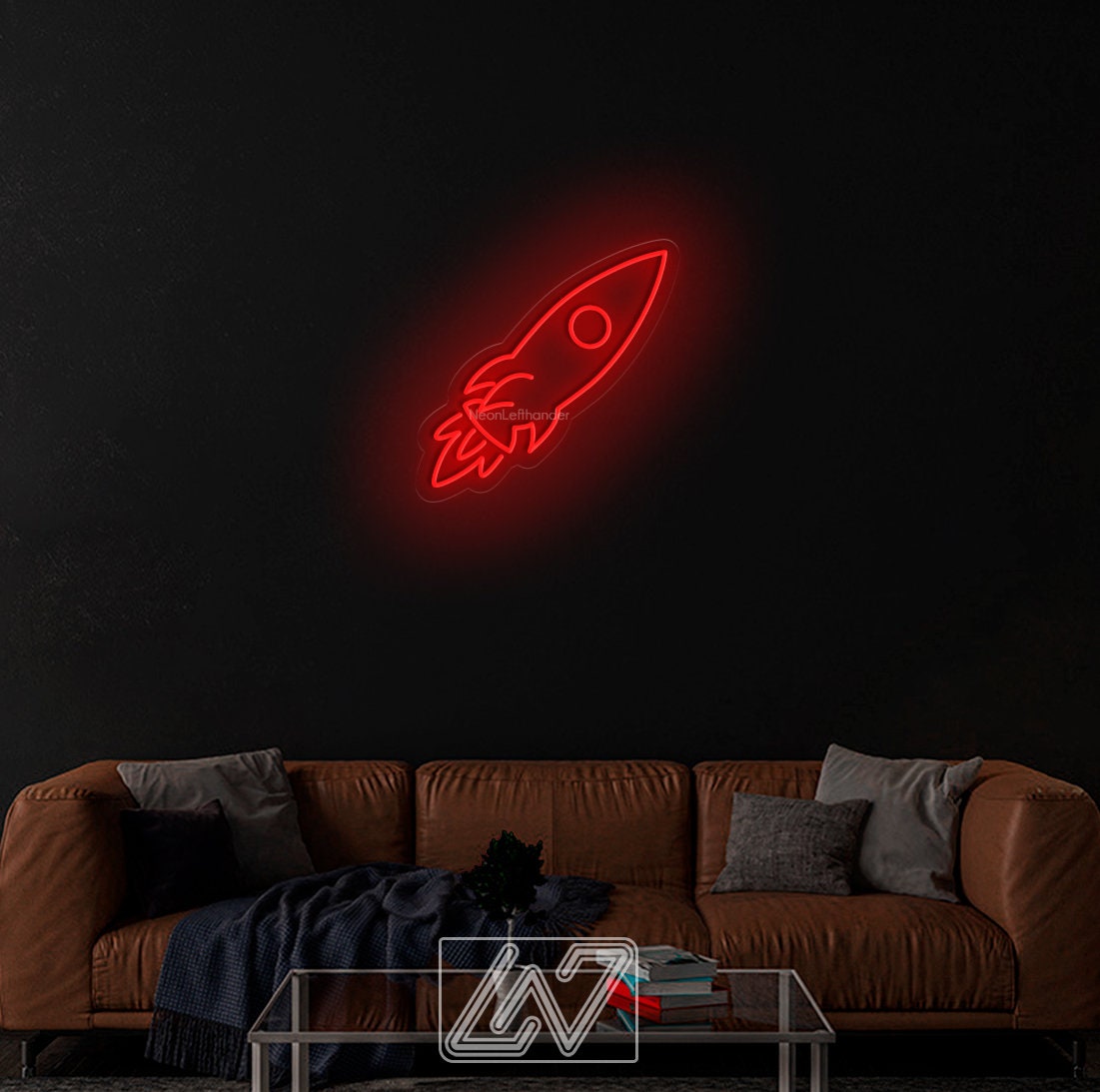 Rocketship - LED Neon Sign, Interior Decor, Room decor, Wall Decor, Custom Sign, Neon For Home
