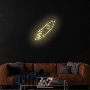 Rocketship - LED Neon Sign, Interior Decor, Room decor, Wall Decor, Custom Sign, Neon For Home