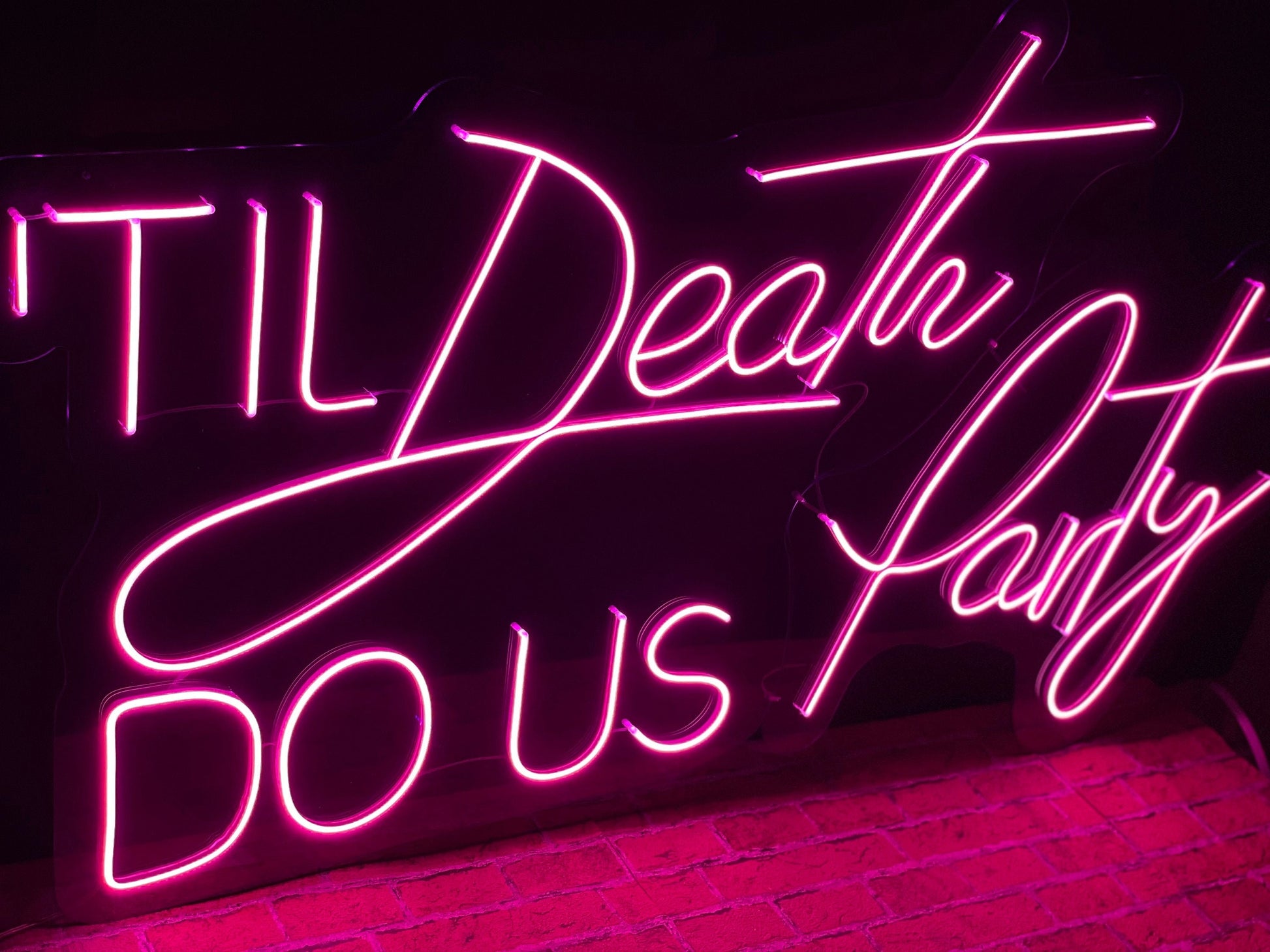 Til Death Do Us Party - LED Neon Sign,Wedding neon sign,Led neon sign wall decor,Neon sign,Neon Sign Wedding, Custom Wedding Neon Sign,