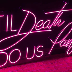 Til Death Do Us Party - LED Neon Sign,Wedding neon sign,Led neon sign wall decor,Neon sign,Neon Sign Wedding, Custom Wedding Neon Sign,