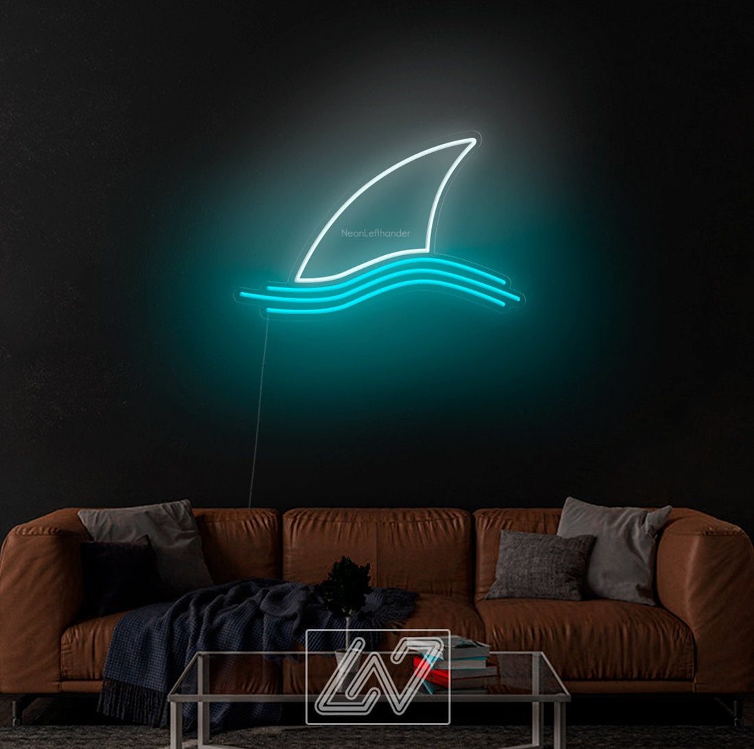 Shark Fin - LED Neon Sign, Interior Decor, Room decor, Wall Decor, Custom Sign, Neon For Home