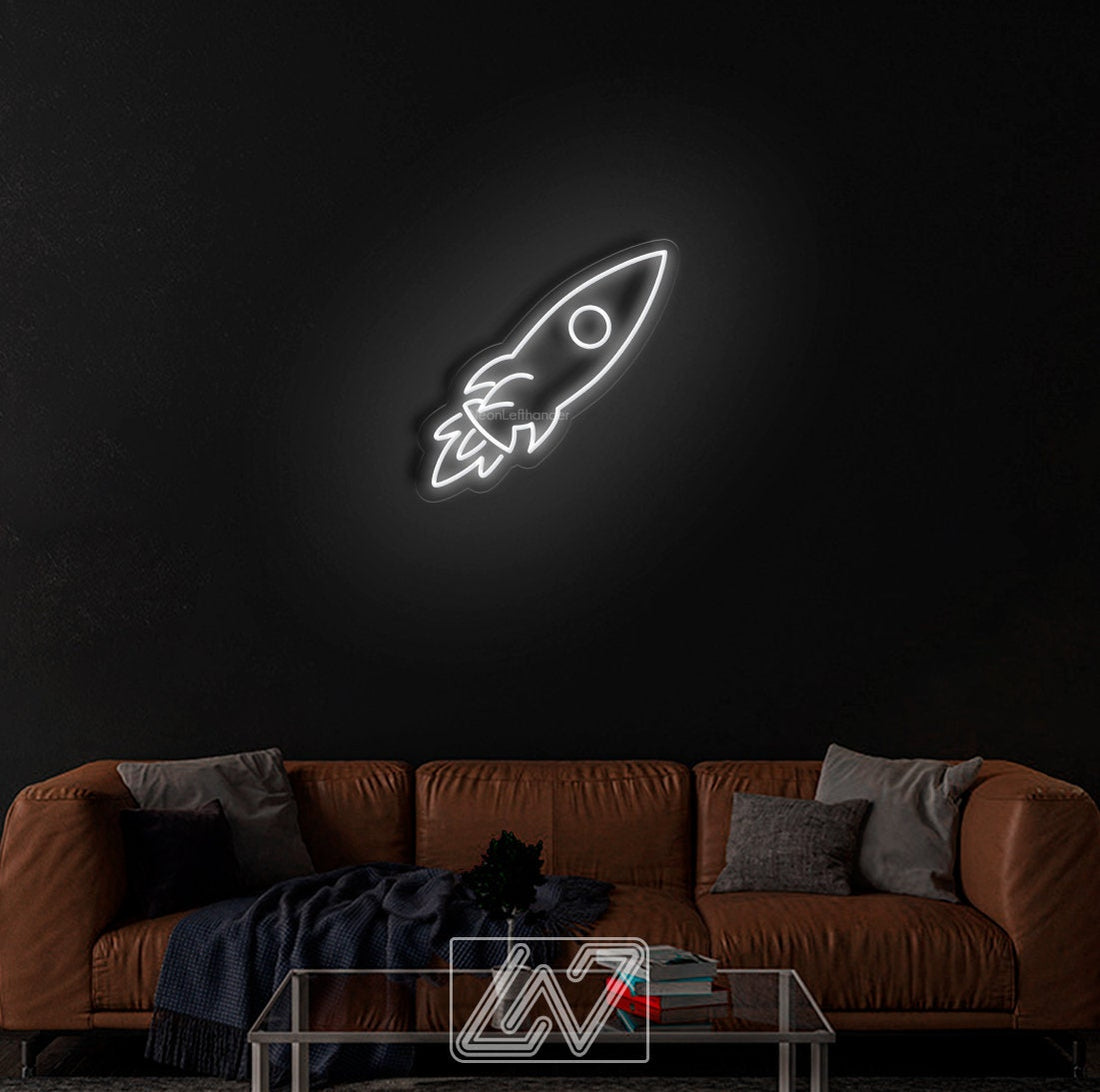 Rocketship - LED Neon Sign, Interior Decor, Room decor, Wall Decor, Custom Sign, Neon For Home