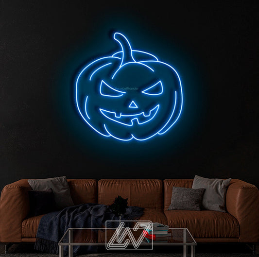 Halloween Pumpkin - LED Neon Sign, Spooky Halloween Led Decor, Scary Halloween, Halloween Light Decor, Custom Neon Sign