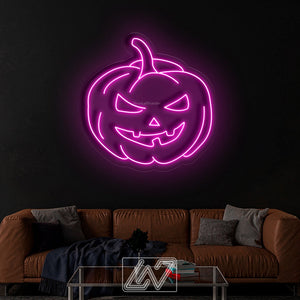 Halloween Pumpkin  - LED Neon Sign, Spooky Halloween Led Decor, Scary Halloween, Halloween Light Decor, Custom Neon Sign