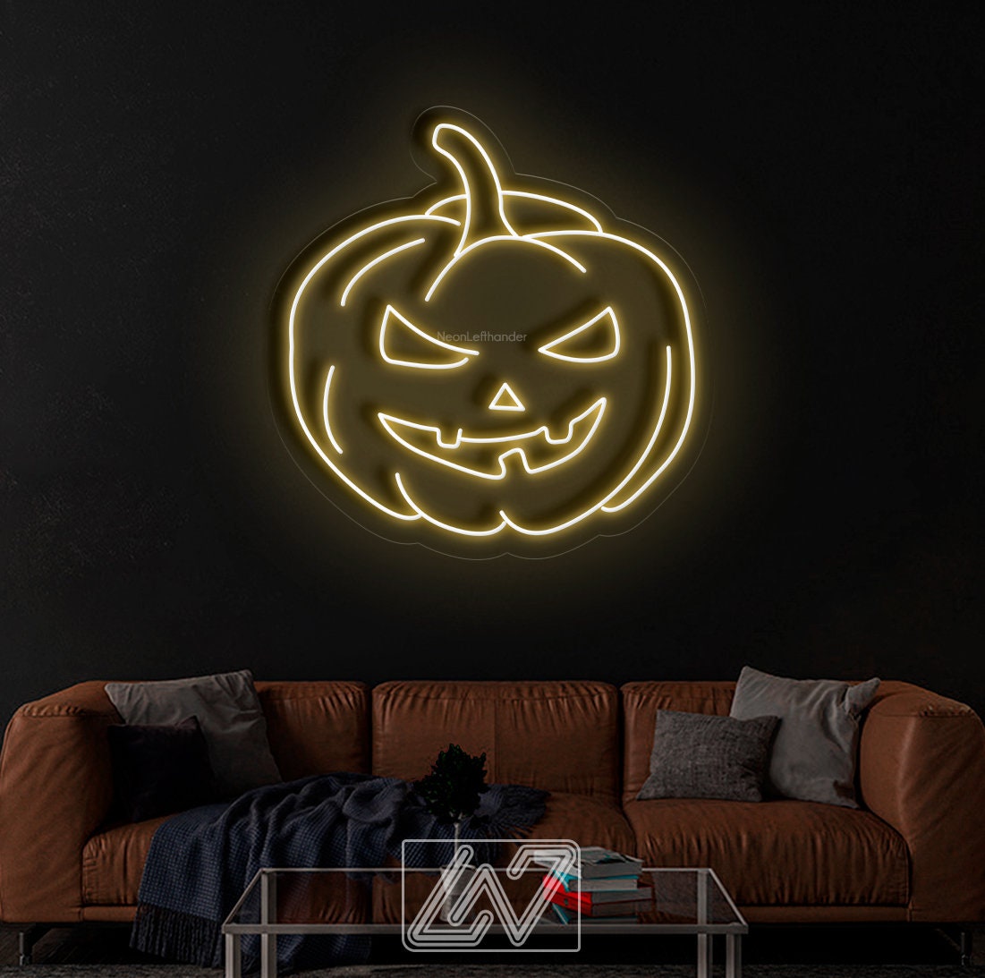 Halloween Pumpkin  - LED Neon Sign, Spooky Halloween Led Decor, Scary Halloween, Halloween Light Decor, Custom Neon Sign