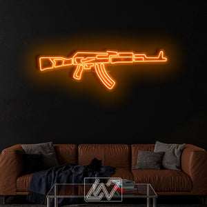 AK47 - LED Neon Sign, Interior Decor, Room decor, Wall Decor, Custom Sign, Neon For Home