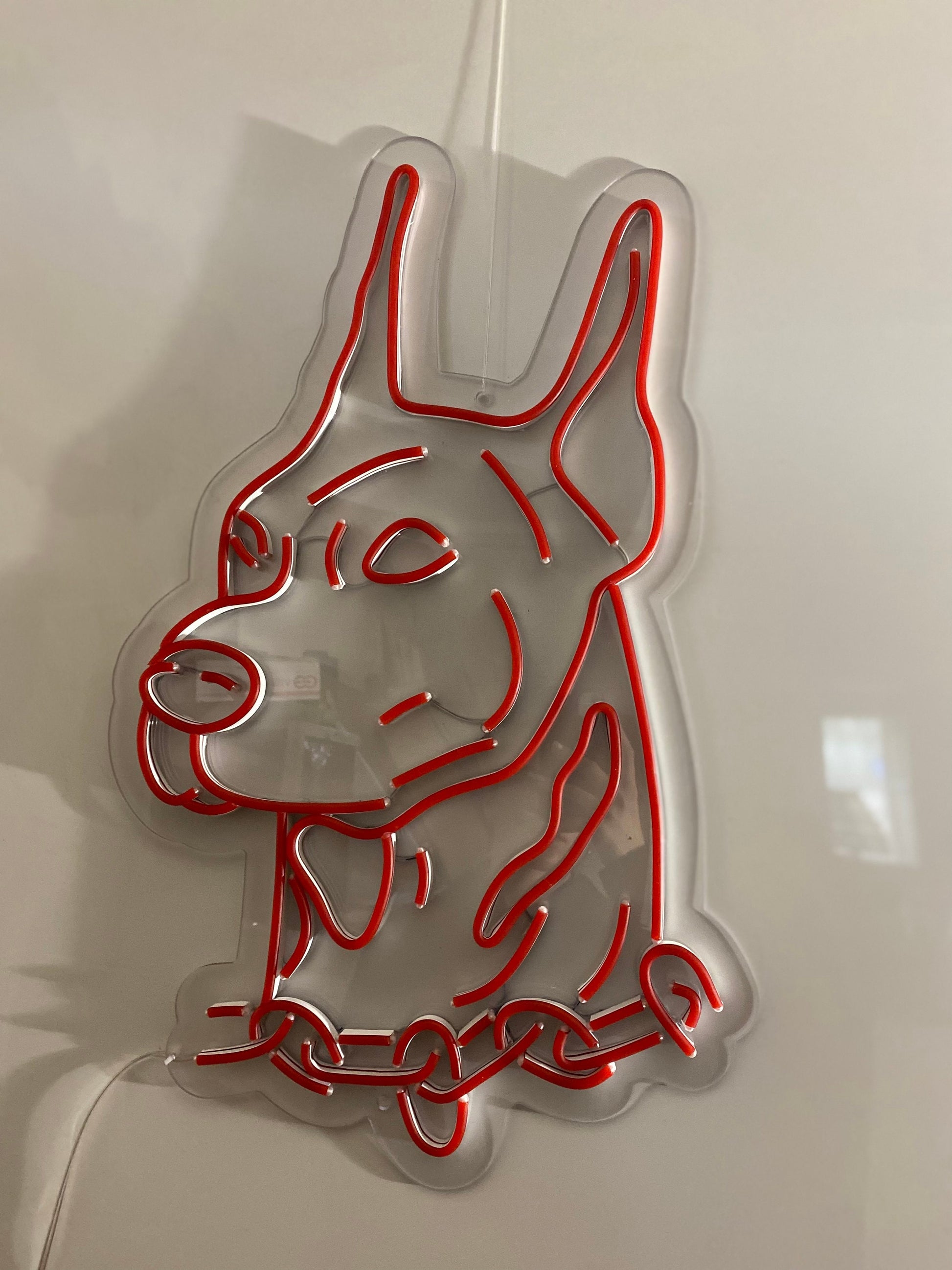 Doberman - LED Neon Sign, Dog Neon Sign, Custom Neon Sign, Pet Neon light, Dog Home Decor, Dog Gift, Neon Sign for Bedroom