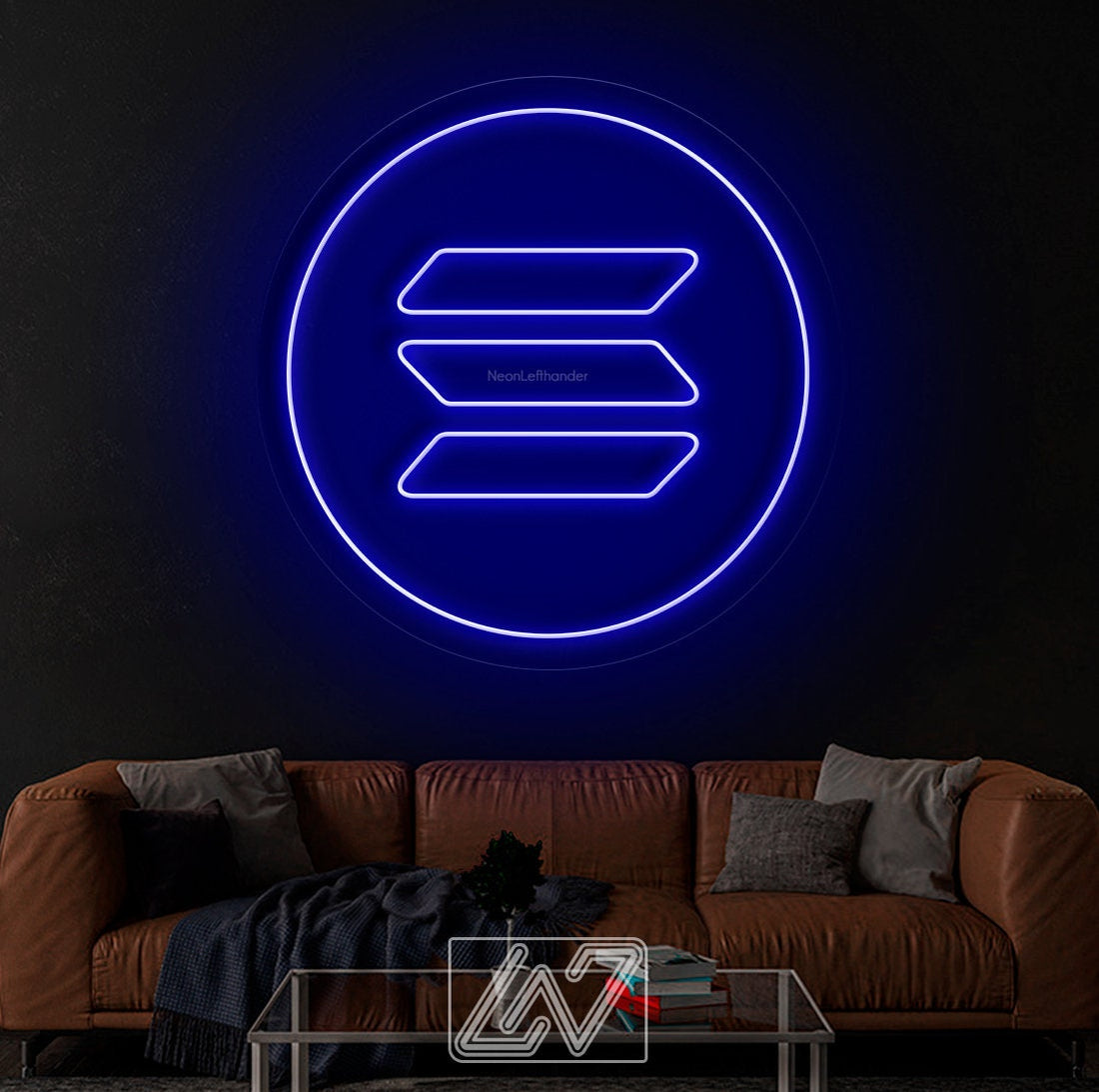 Solana - LED Neon Sign, Bedroom neon sign, Crypto neon sign, Neon Lights, Crypto