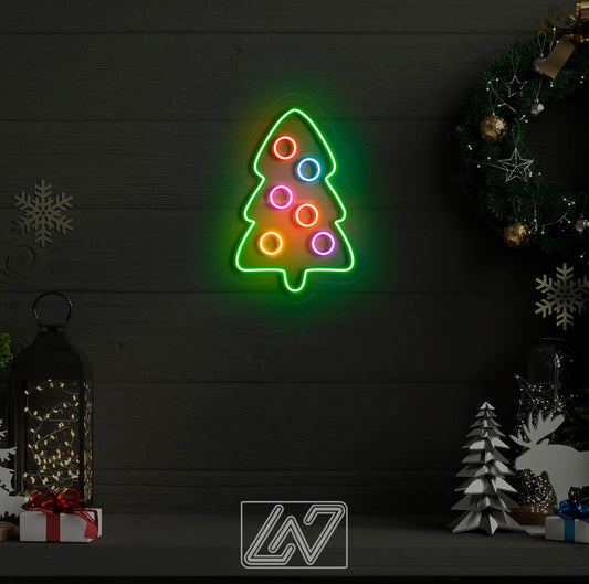 Christmas Tree - LED Neon Sign, Merry Christmas Neon Sign, New Year Neon Sign, Christmas Gift, Christmas Decoration Room