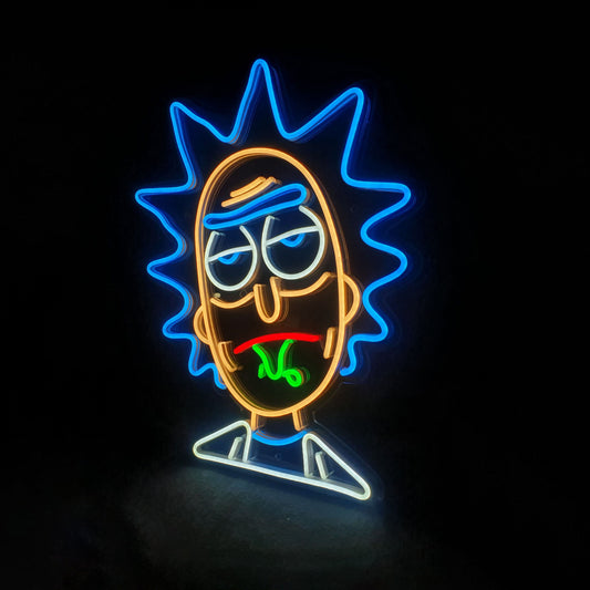 Rick - LED Neon Sign, Personalized Neon Sign, Custom Sign, Cartoon LED Neon Sign, Superhero Lamp, Anime Neon Sign, Neon Room Decor