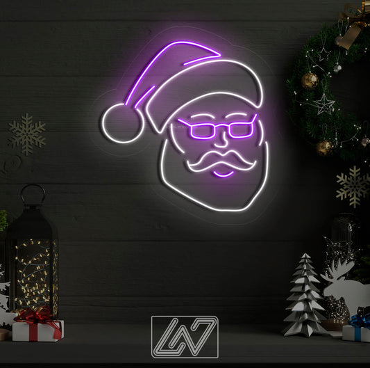 Christmas Bad Santa- LED Neon Sign, Merry Christmas Neon Sign, New Year Neon Sign, Christmas Gift, Christmas Decoration Room