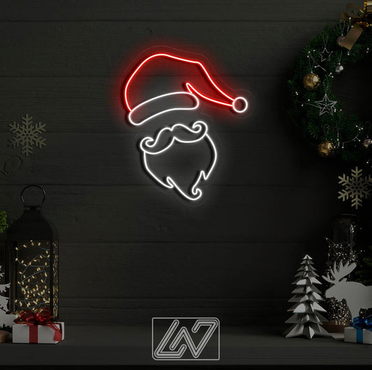 Chrostmas Santa - LED Neon Sign, Merry Christmas Neon Sign, New Year Neon Sign, Christmas Gift, Christmas Decoration Room