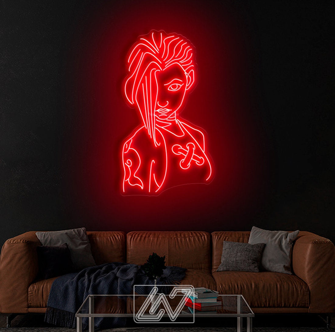 Jinx | Arcane - LED Neon Sign, cartoon Neon Sign, cartoonCharacter, Neon Game Zone,cartoon led sign,cartoon light sign,cartoon wall decor