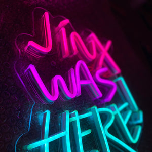 Jinx Was Here | Arcane - LED Neon Sign, cartoon Neon Sign, cartoonCharacter, Neon Game Zone,cartoon led sign,cartoon light sign,cartoon