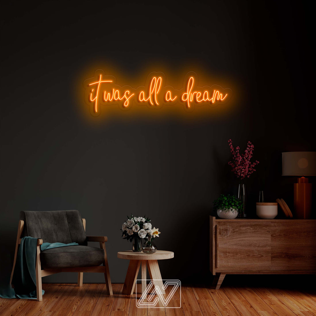 It Was All A Dream - LED Neon Sign, Wall Decor, Wall Sign, Custom Sign,Neon Sign,Gift Neon Sign,Bright Neon Lights, Neon Sign Bedroom