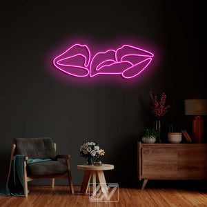 Lips - LED Neon Sign , Custom Neon Sign, Custom Neon Light, Neon Bedroom Sign, Led Neon Wall Decor, Wall Art