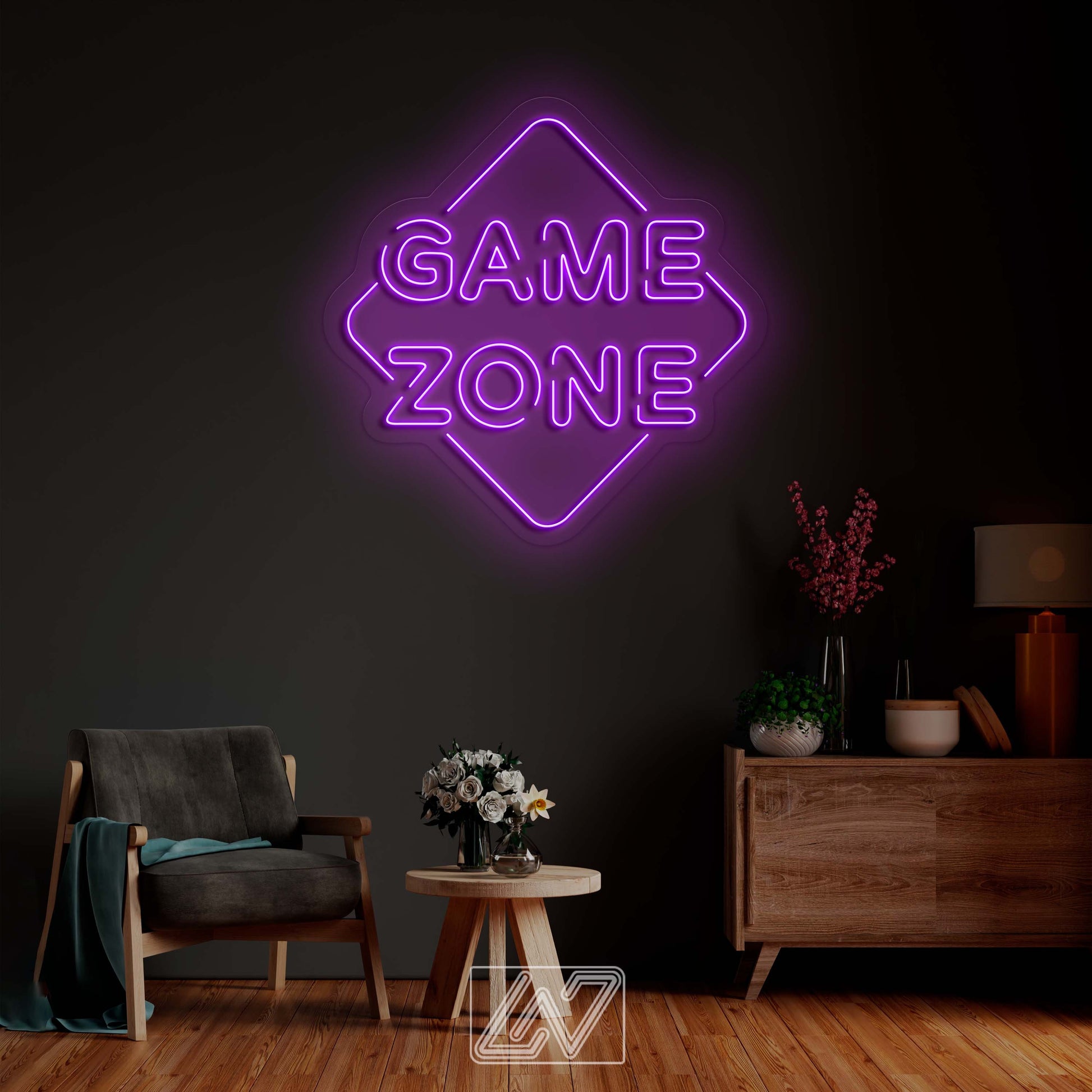 Game Zone - LED Neon Sign, games Neon Sign, games Character, Neon Game Zone,Player led sign,Stream light sign,Twitch, Game room