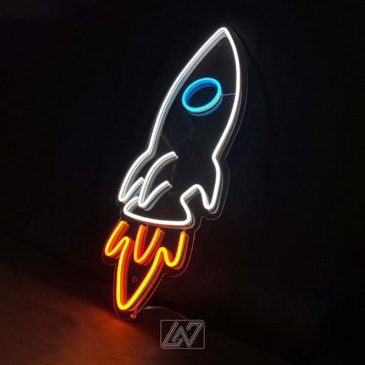 Rocketship - LED Neon Sign, Interior Decor, Room decor, Wall Decor, Custom Sign, Neon For Home