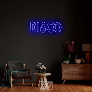 Disco Neon Sign - LED Neon Sign,Disco neon light,Disco sign,Music neon sign,Neon sign wall decor,Neon light sign for wall, Dance Party Bar