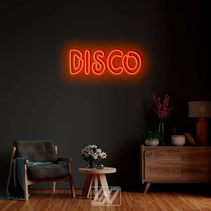 Disco Neon Sign - LED Neon Sign,Disco neon light,Disco sign,Music neon sign,Neon sign wall decor,Neon light sign for wall, Dance Party Bar