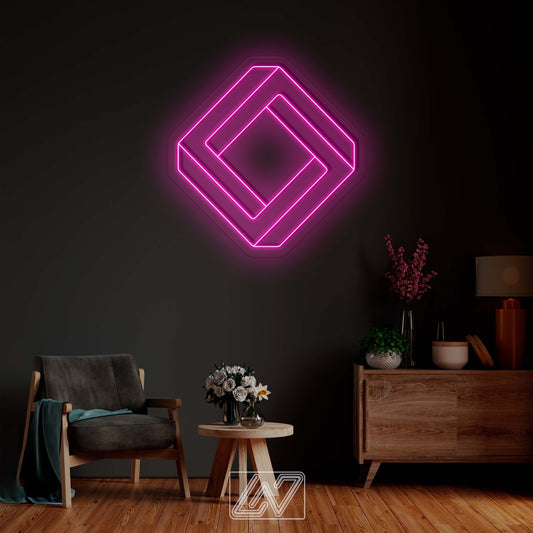 Infinity Square - LED Neon Sign, Interior Decor, Room decor, Wall Decor, Custom Sign, Neon For Home