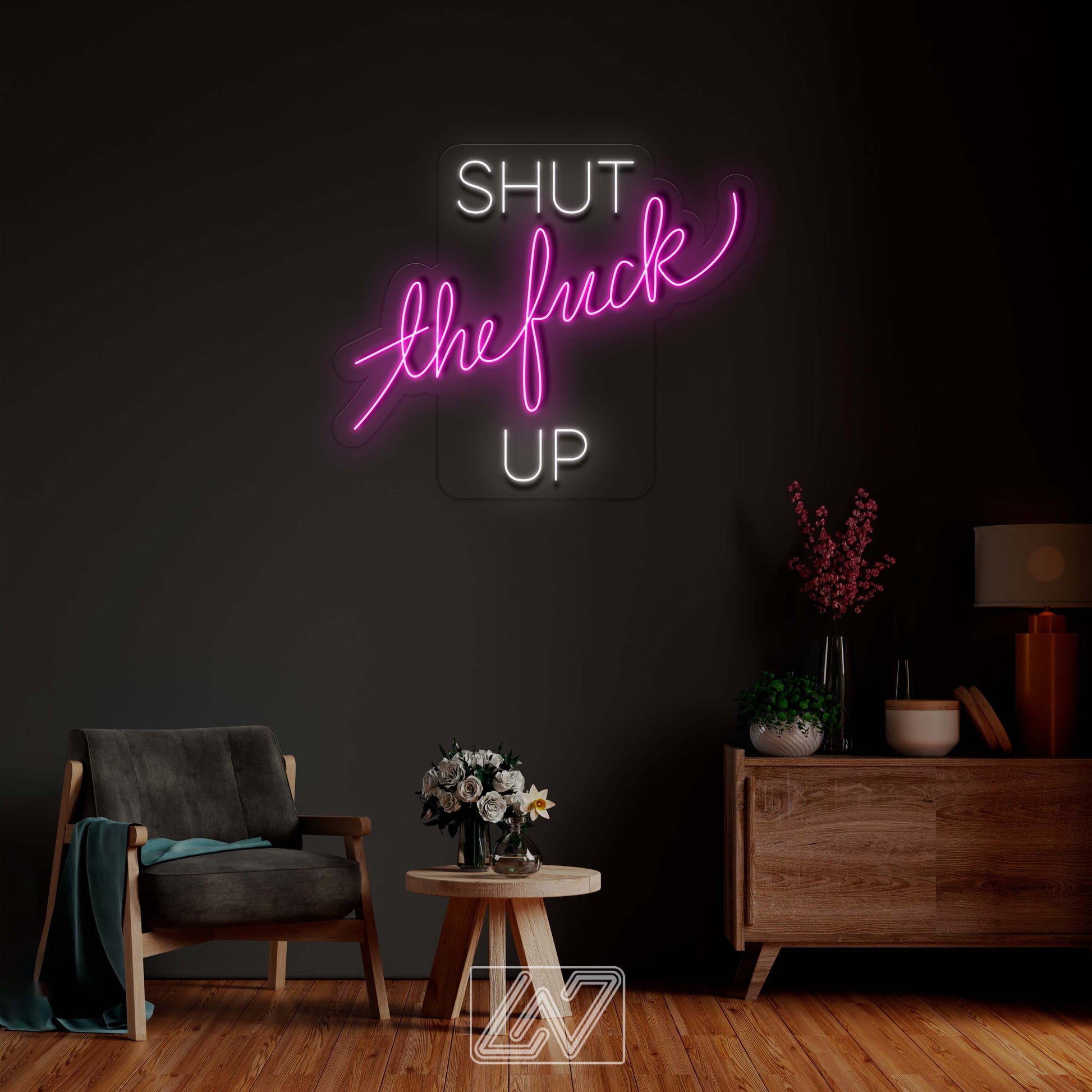 Shut The F*ck Up - LED Neon Sign, Neon Wall Decor, Custom Neon Sign, Personalised Neon Sign, Custom Neon Light, Vibe Neon Sign