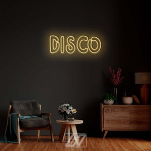 Disco Neon Sign - LED Neon Sign,Disco neon light,Disco sign,Music neon sign,Neon sign wall decor,Neon light sign for wall, Dance Party Bar