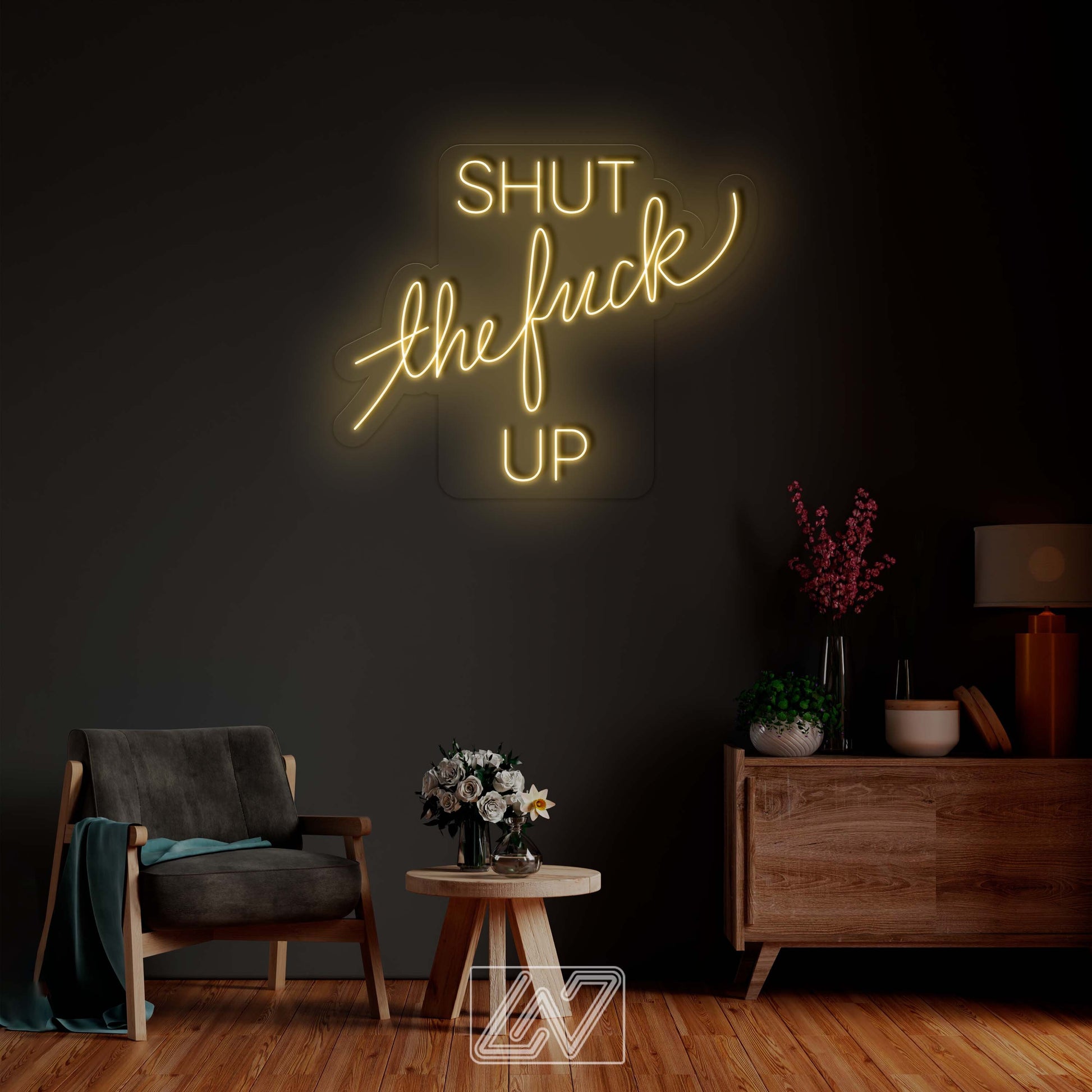 Shut The F*ck Up - LED Neon Sign, Neon Wall Decor, Custom Neon Sign, Personalised Neon Sign, Custom Neon Light, Vibe Neon Sign